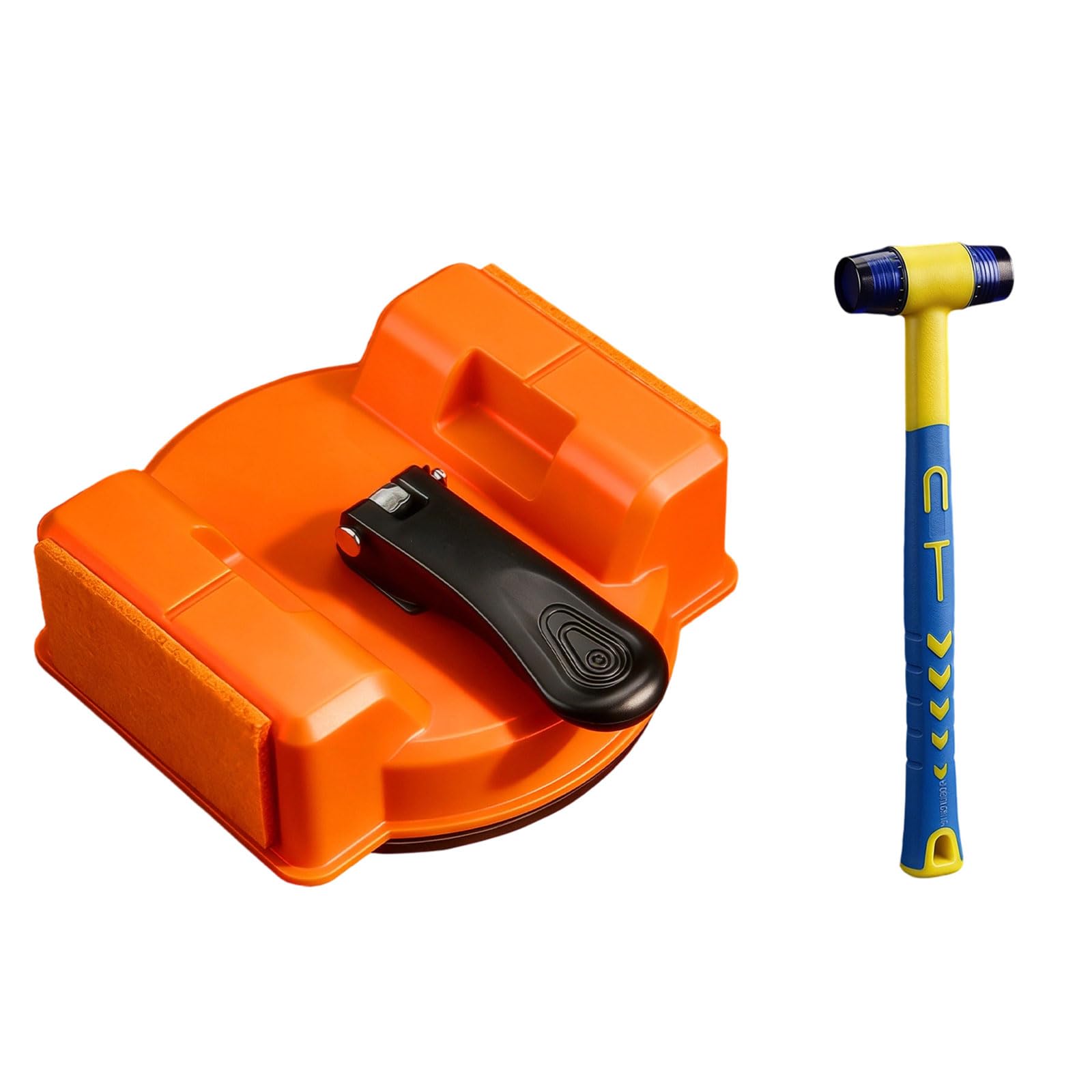 Tsophreniq Oranges Color Duty Floor Board Gapping Fixing Tool With Nonslip Rubber Grip For Home Projects Wood Floor Gapping