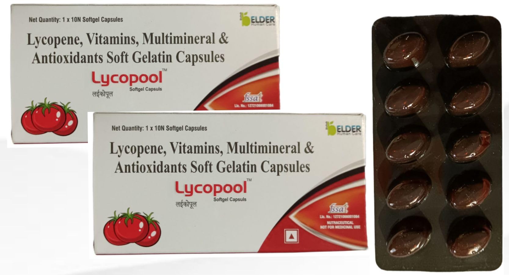 Lycopool Lycopene, Vitamins, Multimineral & Antioxidants Soft Gelatin Capsules, 10 capsule Pack of-2