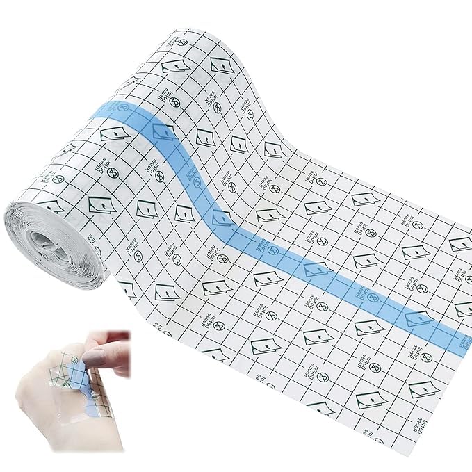 3 x 393 inch PU Transparent Stretch Adhesive Bandage Wound Dressing Kit Waterproof Bandage Wound Sticker for Showers,Swimming(pake of 1)