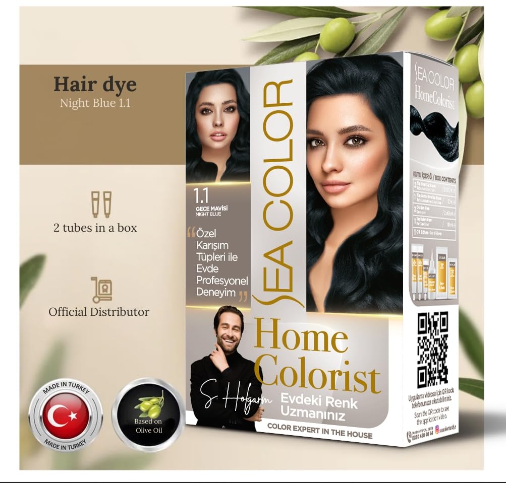 Sea Color Home Colorist Set Saç Boyası 1.1 Gece Mavisi Nıght Blue