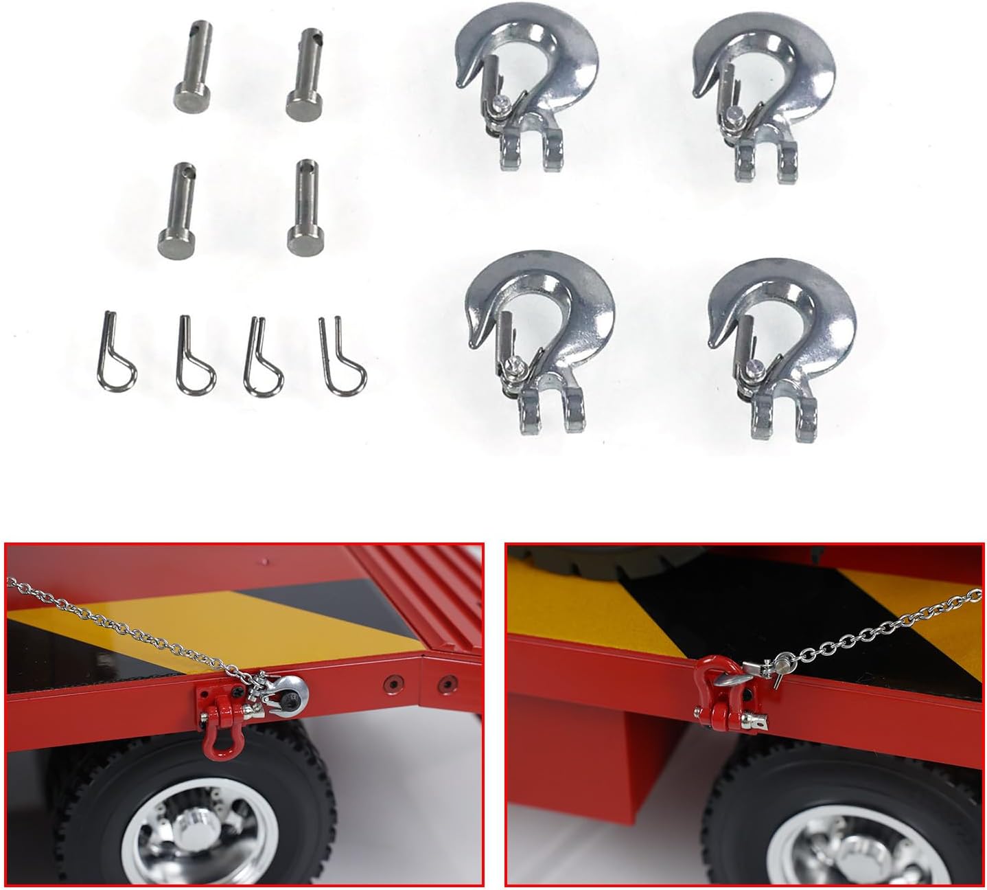 1/14 Metal Hooks for Remote Control Engineering Vehicles RC Truck Trailer Hydraulic Loader Wheeled Excavator Model Car Parts for Ages 14+