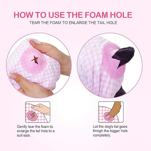 Miniatura 3 de Pet Soft Pañales para perros femeninos  Pañales desechables para perros, pañales para gatos hembras, pañales para cachorros con orificio de cola de