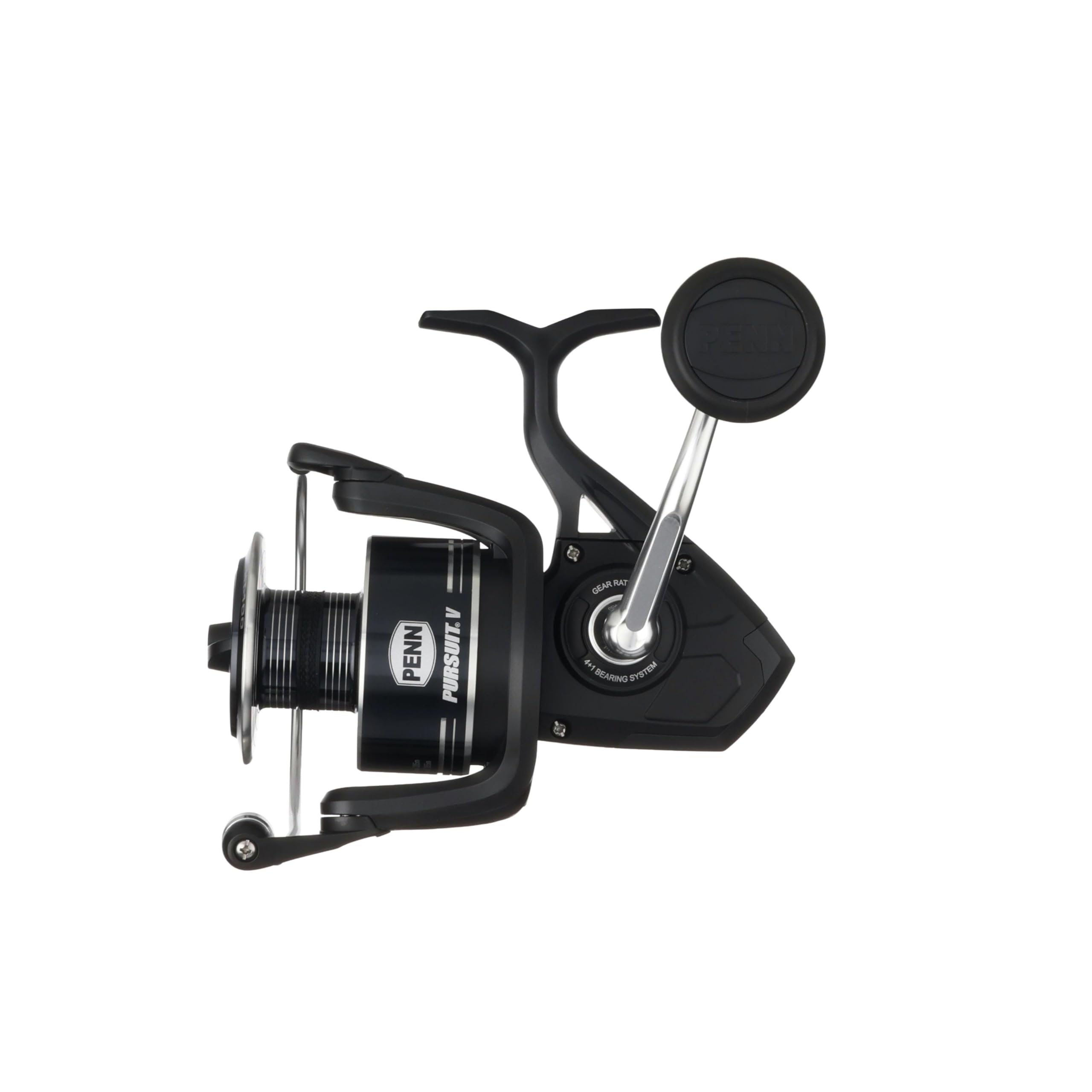 PENN Pursuit® V Kołowrotek spinningowy| Kołowrotek do połowu drapieżników w wodach słonych | Trolling, casting i łowienie na dnie | Pierścienie pojemności linki | Przełożenie 5,3:1 | 8000 | Oburęczny