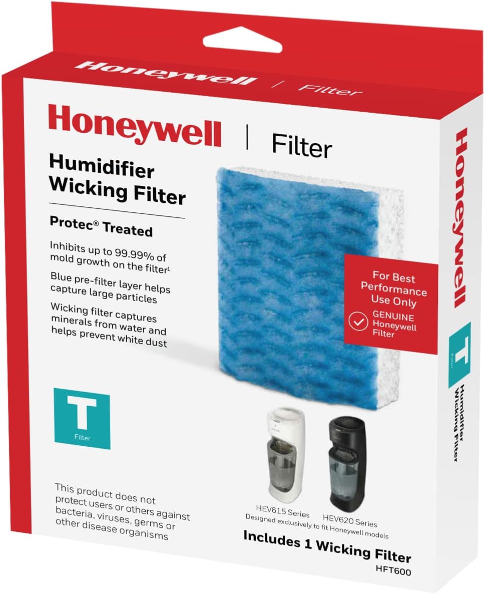 Honeywell HFT600PF1 Replacement Wicking Filter T, 1 pack, White