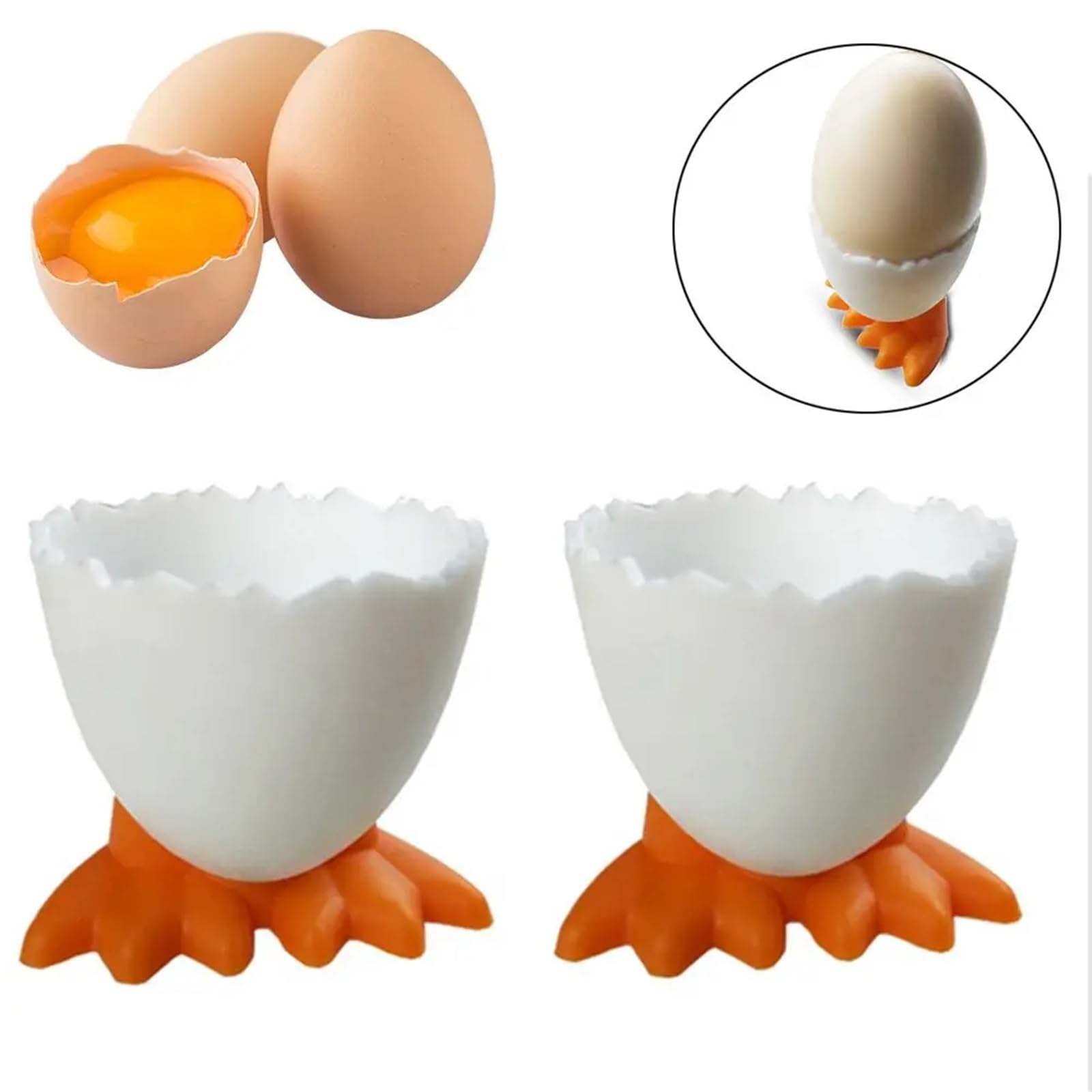 Eierbecher, 1, 2, 4Pcs Nette Kreative Halter Eierhalter Opener Separator Gekochte(4pcs)