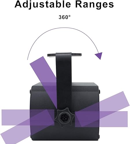 Miniatura 6 de AMKI Luz de discoteca de DJ para fiesta, proyector RGB de 120 patrones activados por sonido, alimentado por USB, 8 ojos, con control remoto y