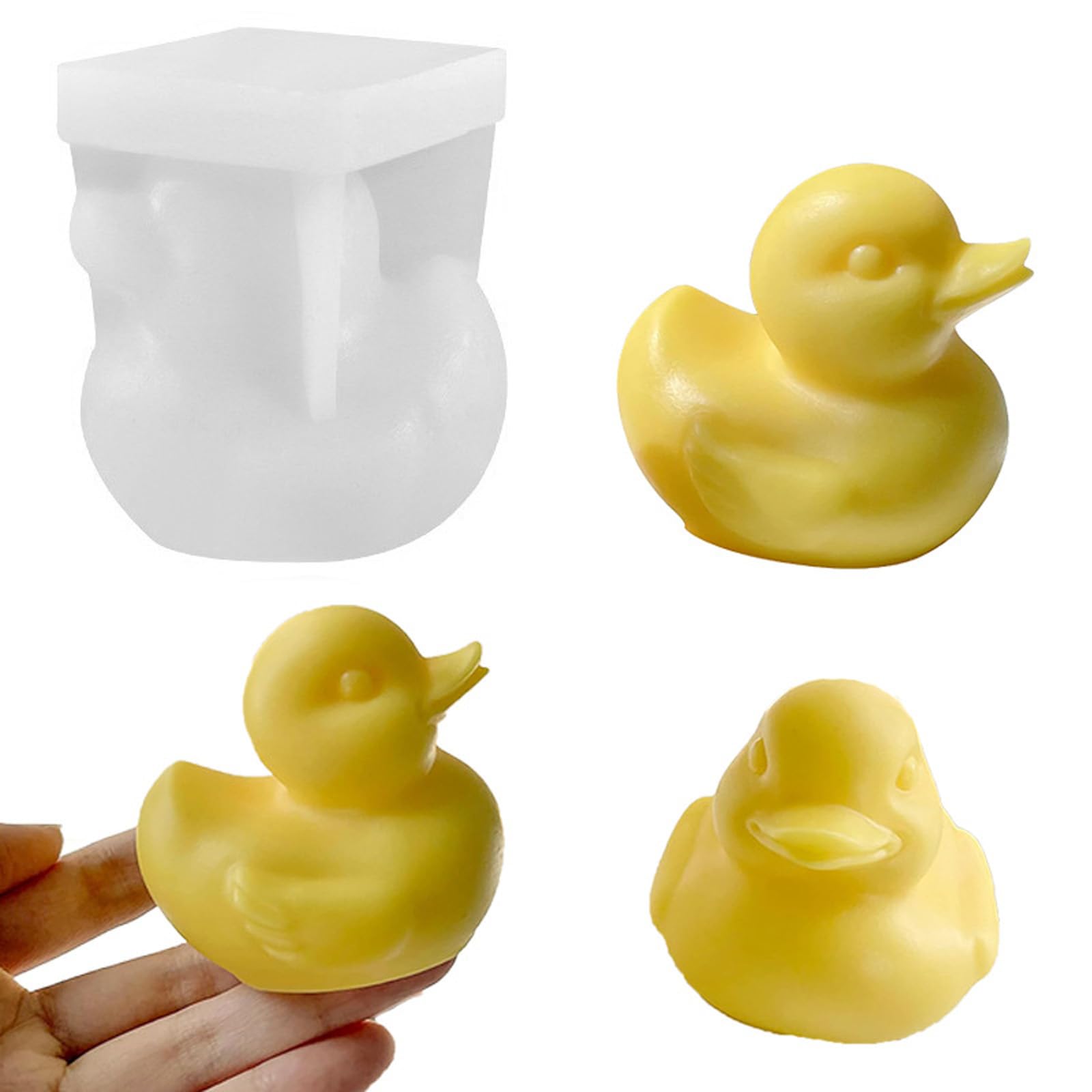 Tsophreniq 3D Duckling Silicone Molds Multipurpose Silicone Molds for Epoxy Resin Making Decorative Gypsum Figurine Elastomer Duckling Cast