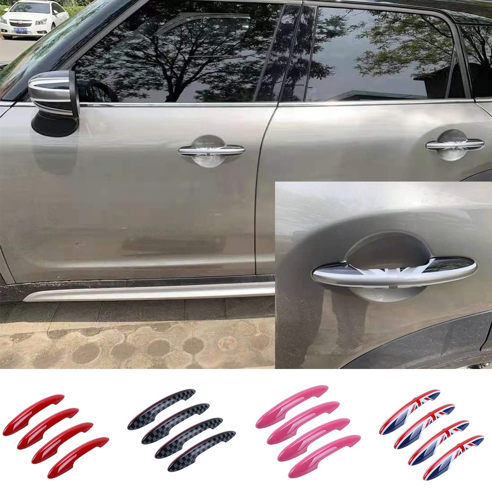 Cubierta protección manija Puerta Cubierta Manija Puerta Exterior Accesorios Coche para Mini para Cooper S JCW para Clubman F54 F55 F60 para Countryman Protector Manilla Coche (Color : Grid)