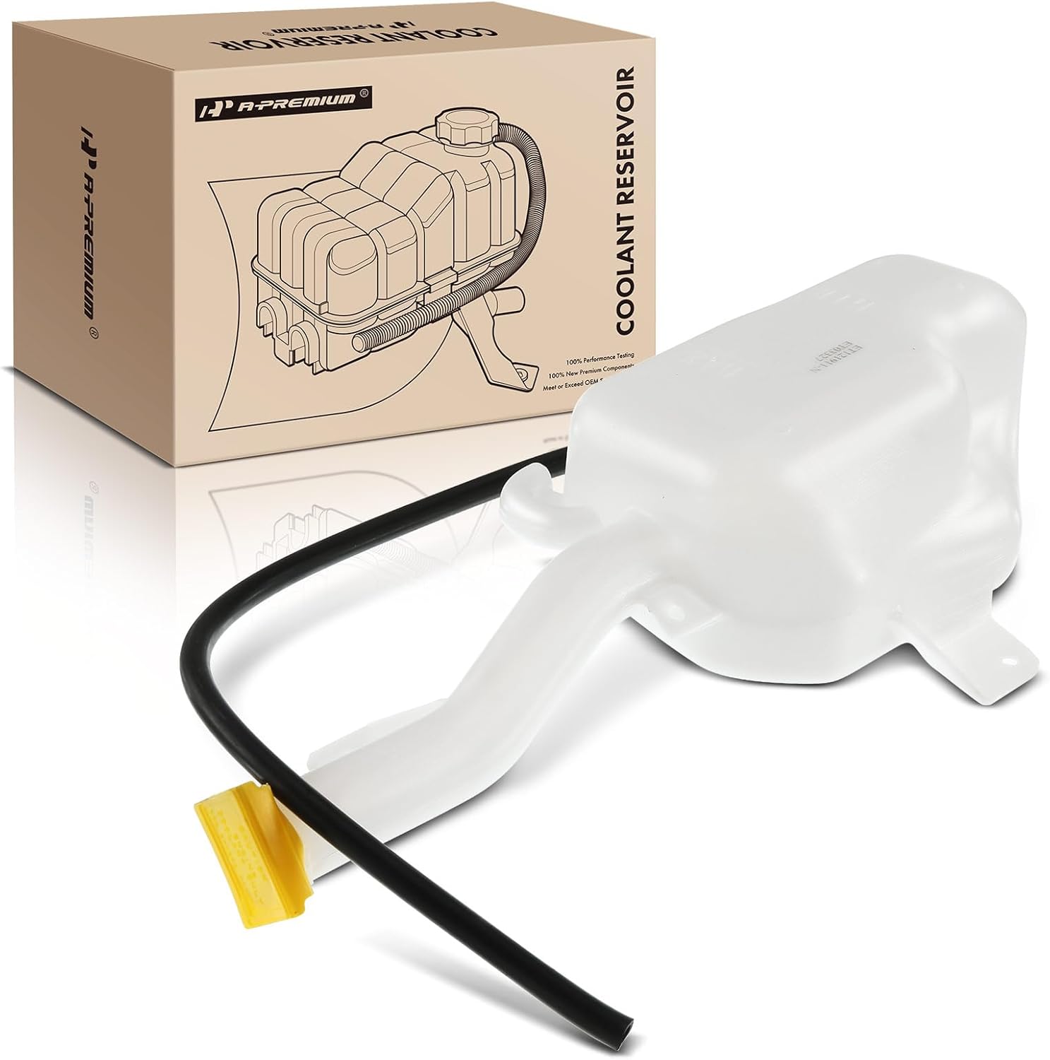 A-Premium Engine Coolant Overflow Recovery Reservoir Tank [W/Cap & Tubing] Compatible with Dodge Caravan Grand Caravan & Chrysler Town & Country 2004-2007, [2.4L 3.3L 3.8L]