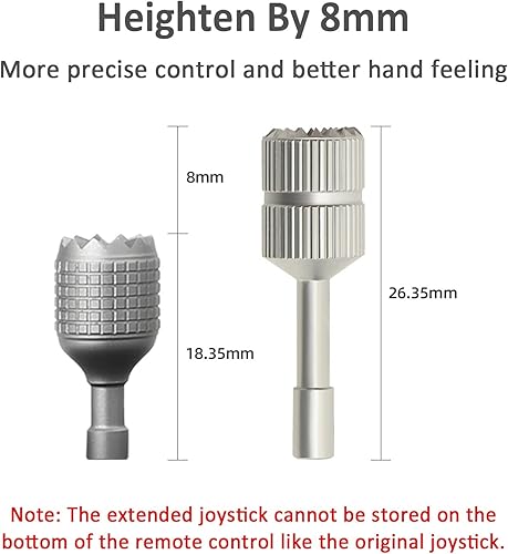Vista 4 de 1 par de barras de aluminio de control de extensión RC/RC2 para DJI Mini 3/Mini 3 Pro/Mini 4 Pro/Mini 5 Pro/Mavic 4 pro/Mavic 3/3 Pro/Mavic 3 Cine/3