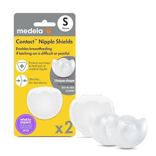 Image of Medela Contact Nipple Shields, Small 16mm, Food Grade Silicone | for Latching Difficulties During Breastfeeding, Flat or Inverted Nipples