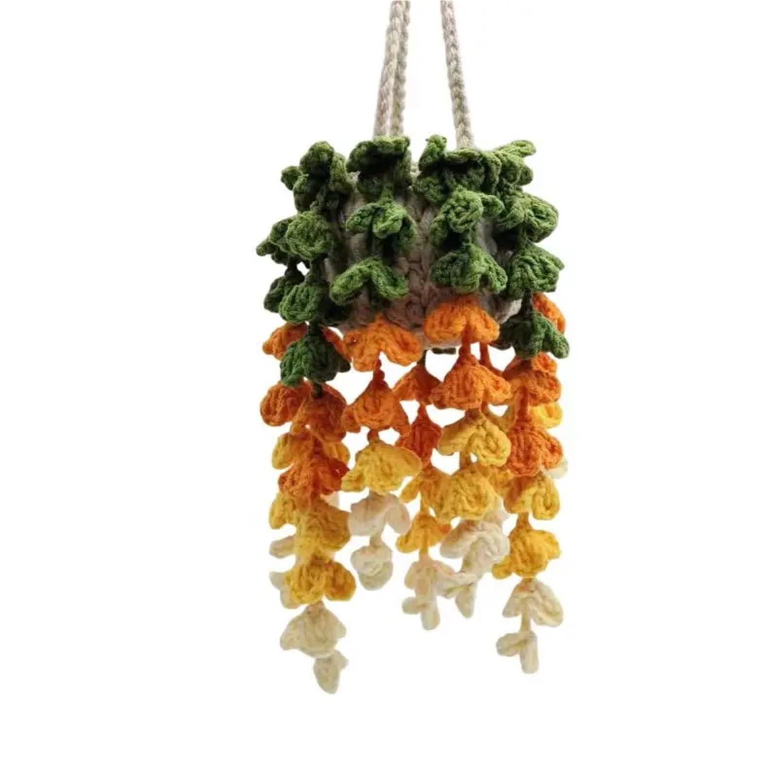 Handwoven Flower Car Mirror Pendant - Boho Rearview Mirror Hanging Ornament(Color 3)