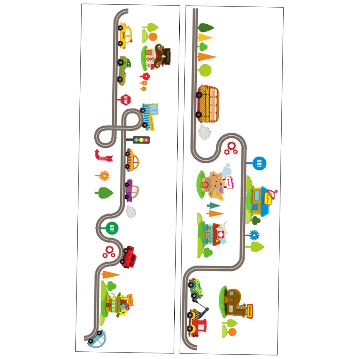 6 Blätter Verfolgen Sie Auto-wandaufkleber Autos Verfolgen Autoaufkleber Kinder Aufkleber Kinderdekorationen Für Das Schlafzimmer Wandtattoos Pvc Hintergrund Kleinkind Karikatur