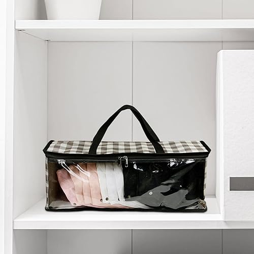 Miniatura 2 de Organizador de sombreros anchos para gorras de béisbol con 2 asas resistentes, soporte para sombreros, apilable, para viajes en casa, café