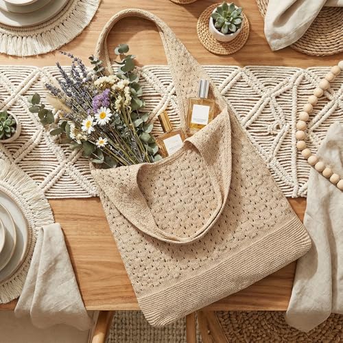 Bolso Tote de Playa de Crochet para Mujer miniatura 6