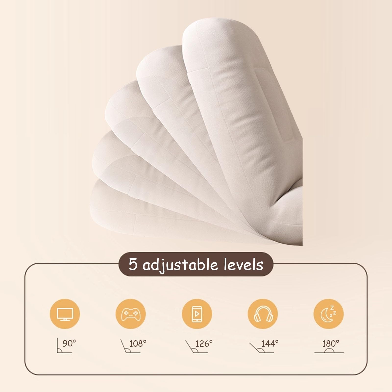 Poltrona Letto Pieghevole, Poltrona da Gioco da Pavimento, for Lettura, Gioco, Meditazione, Relax a Casa, Fodera Rimovibile e Facile da Lavare