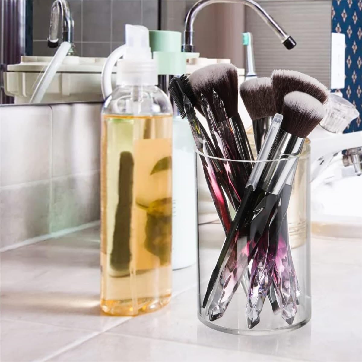 Stifteköcher Stifte Halter Stifthalter Aus Acryl, Transparent, Dicker Bleistiftbecher, Runder Desktop-Briefpapier-Organizer Schreibtisch-Organizer