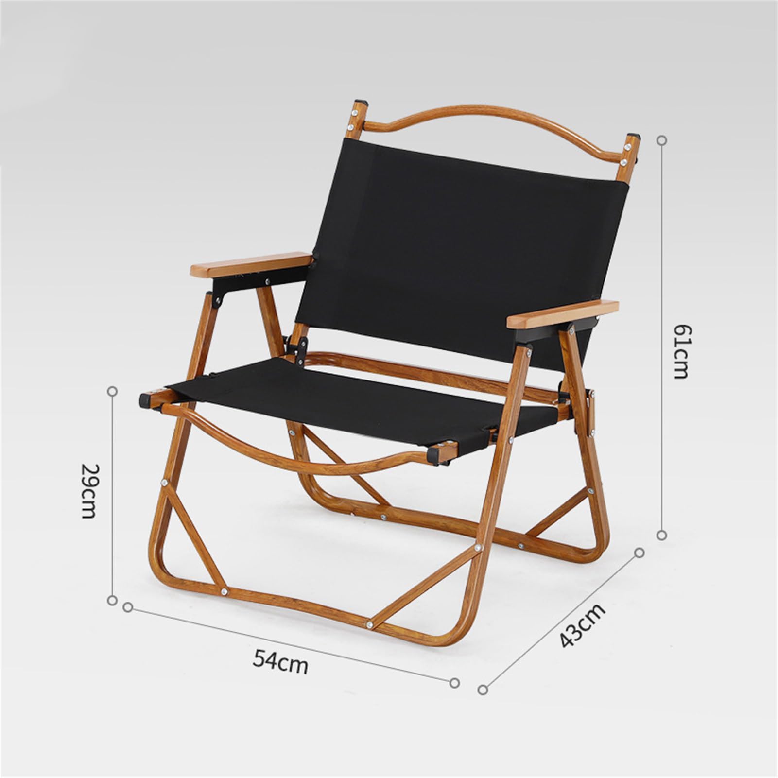SUNGOOYUE Silla de Camping Plegable, Marco Ligero de Aluminio (Black ‑