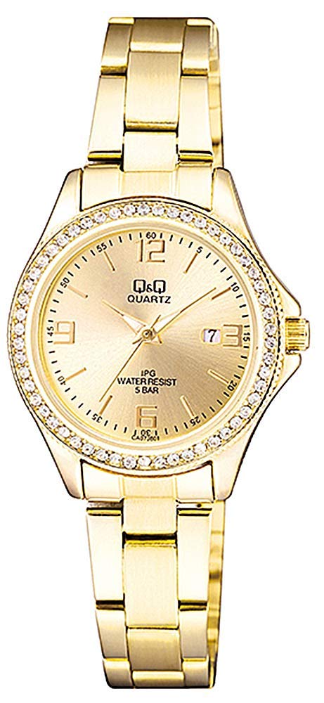 Q&Q Analog Golden Dial Womens Watch - CA07J801Y (B077BJKXFN) Amazon Price History, Amazon Price Tracker