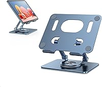 Vista 9 de Soporte para tableta, soporte giratorio para iPad con base giratoria de 360°, soporte ajustable para tableta para dibujar, compatible con iPad