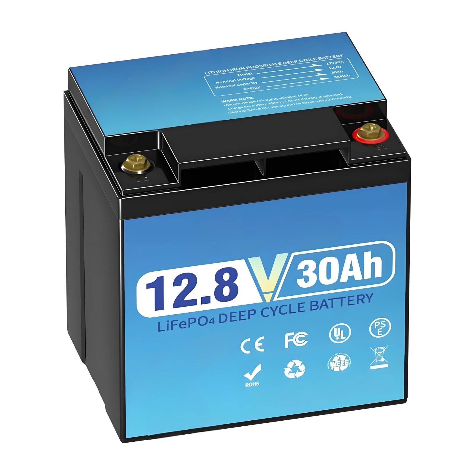 Batterie LiFePO4 12V 30Ah Batterie Deep Cycle avec BMS Prise En Charge Série Et Parallèle Pour Solaire Camping Car Moteur De Pêche