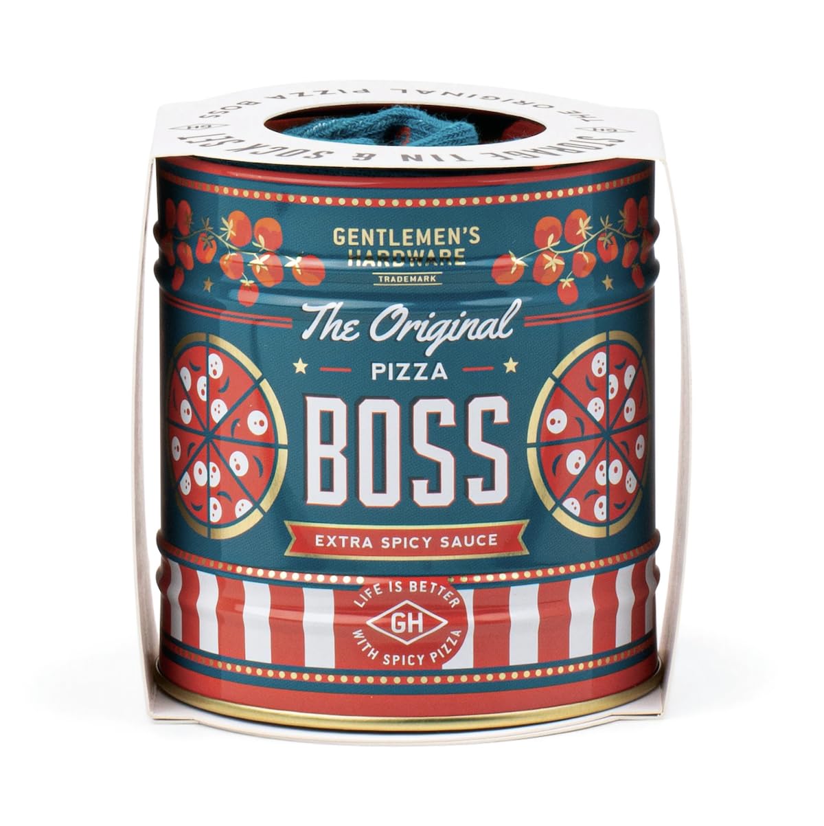 The Pizza Boss Storage Tin and Sock Gift Set by Gentlemen's Hardware Giftware
