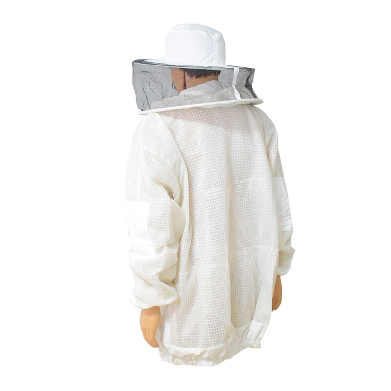 Traje de apicultor Profesional Traje de apicultura 3 capas, ropa protectora transpirable, chaqueta apicultor con velo seguridad extraíble, sombrero y trajes(XXL)
