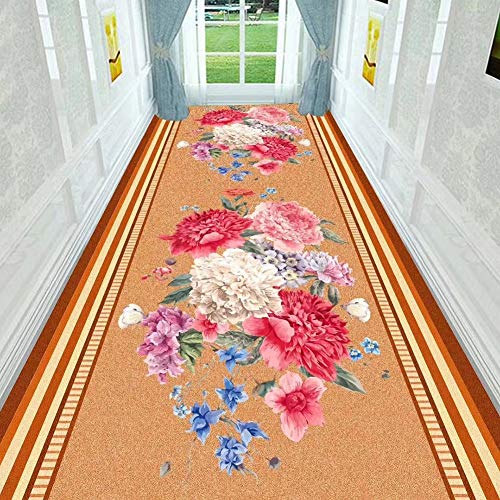 Alfombras de pasillo largo ZRUYI con impresión y teñido floral de alta calidad en color B 3