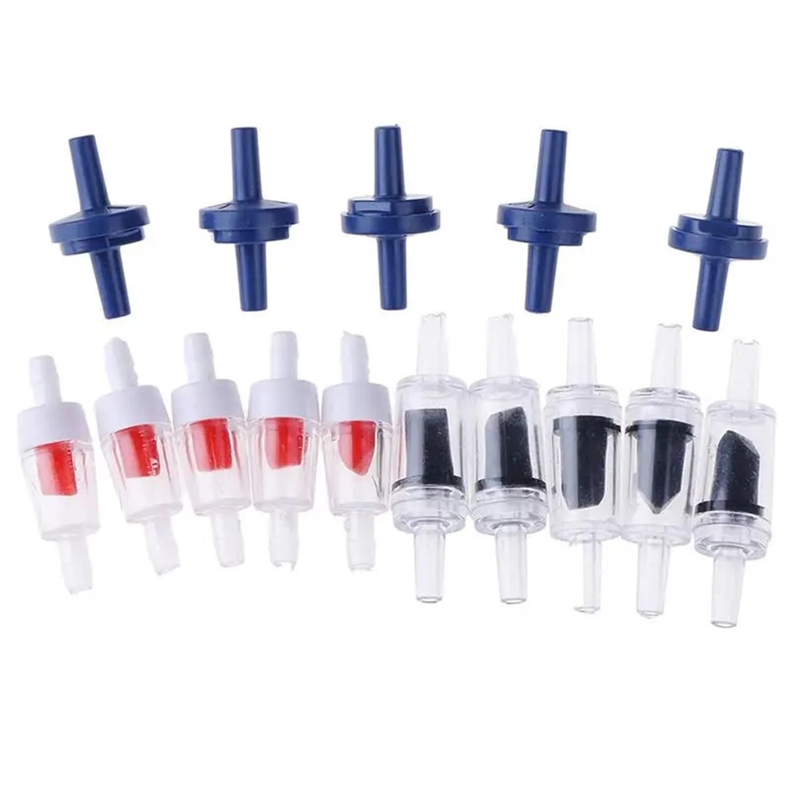 Valvola di ritegno della pompa dell'aria dell'acquario 60pcs valvole di ritegno di non ritorno della pompa dell'aria del serbatoio di pesce del diffusore di CO2 dell'acqua per il serbatoio dei