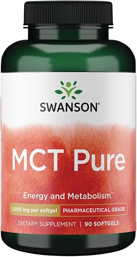 Swanson Grado farmacéutico Mct puro 1000 miligramos 90 Sgels