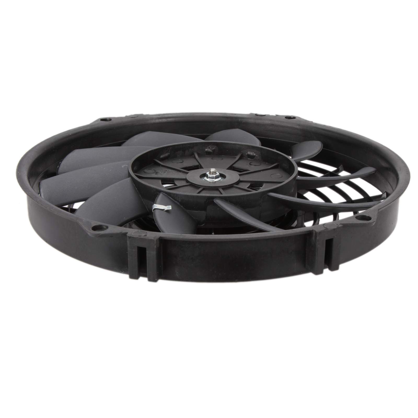 Ventola di raffreddamento elettrica universale per il radiatore del motore, linea sottile e lame curve - Potenza 12V 80 W - Dimensioni 23 cm