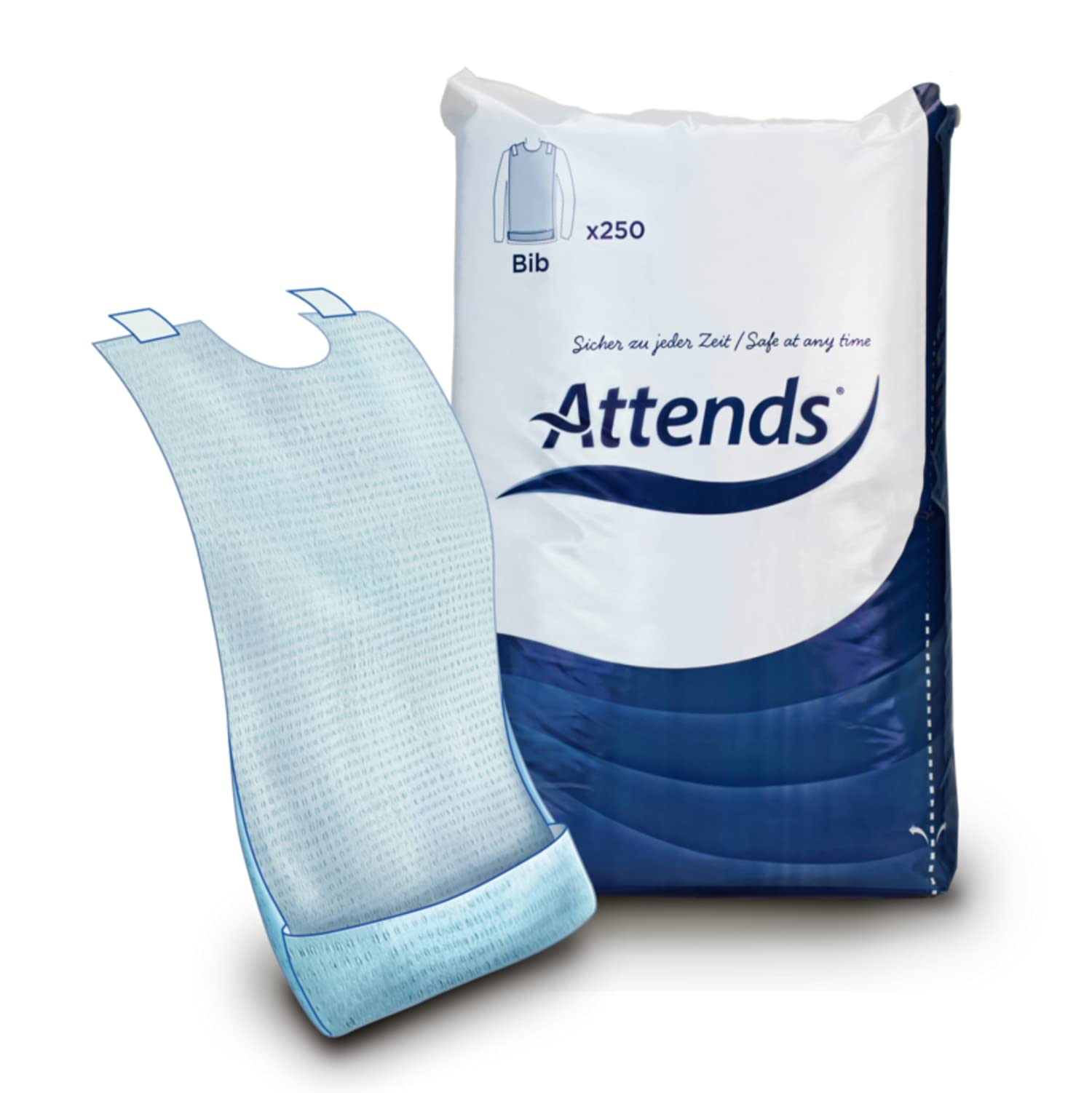 Attends Disposable Bibs Single Package of 250 Units