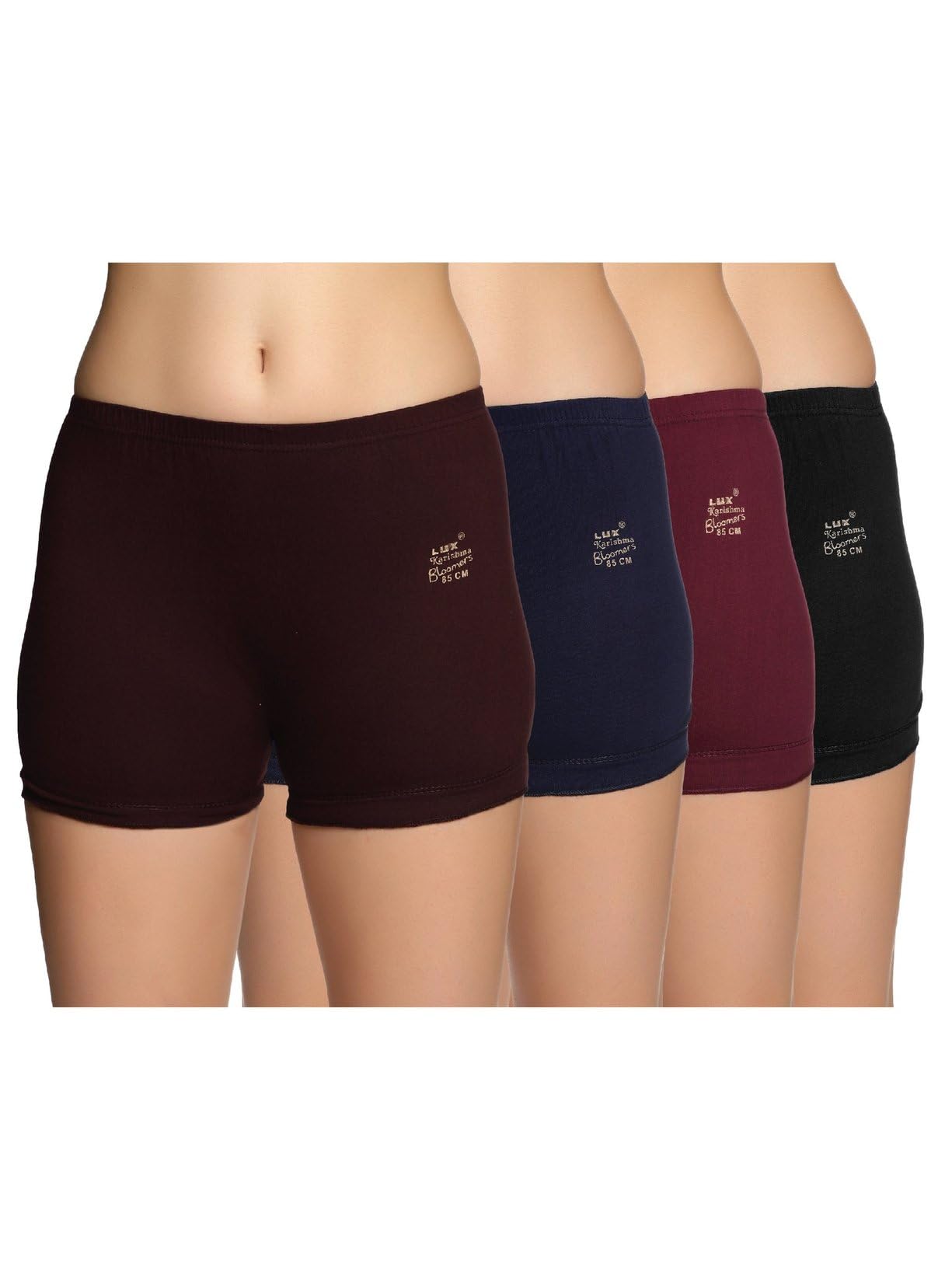 Bloomer Women's 100% Pure Cotton Bloomer - Soft, Comfortable, and Skin-Friendly(Pack of 4)(Color mayvary)