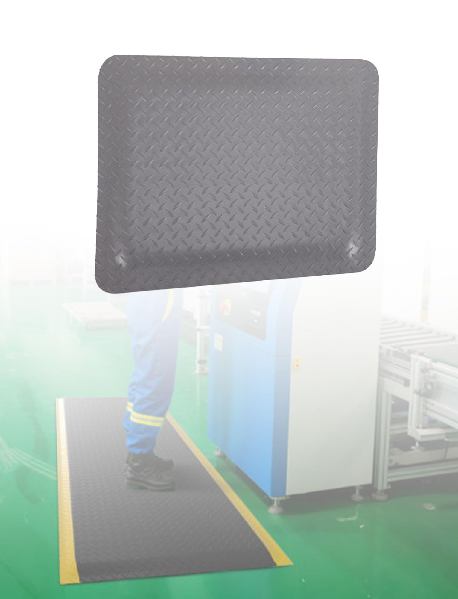 GTHTUHFD Commercial Anti-Fatigue Esd Floor Mat - 11.8In Thick Soft Sponge Safety Mats For Workshop - Ergonomic Standing Pad,Grey-60X90CM