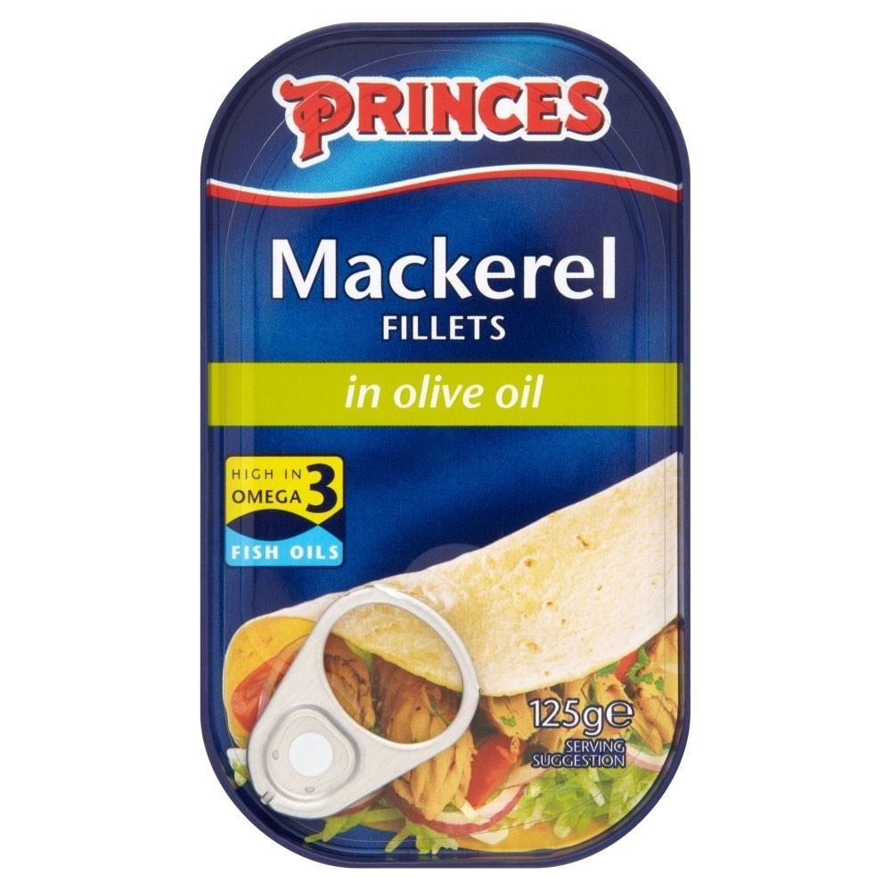 Princes Makrelenfilets in Olivenöl (125g) - Packung mit 6