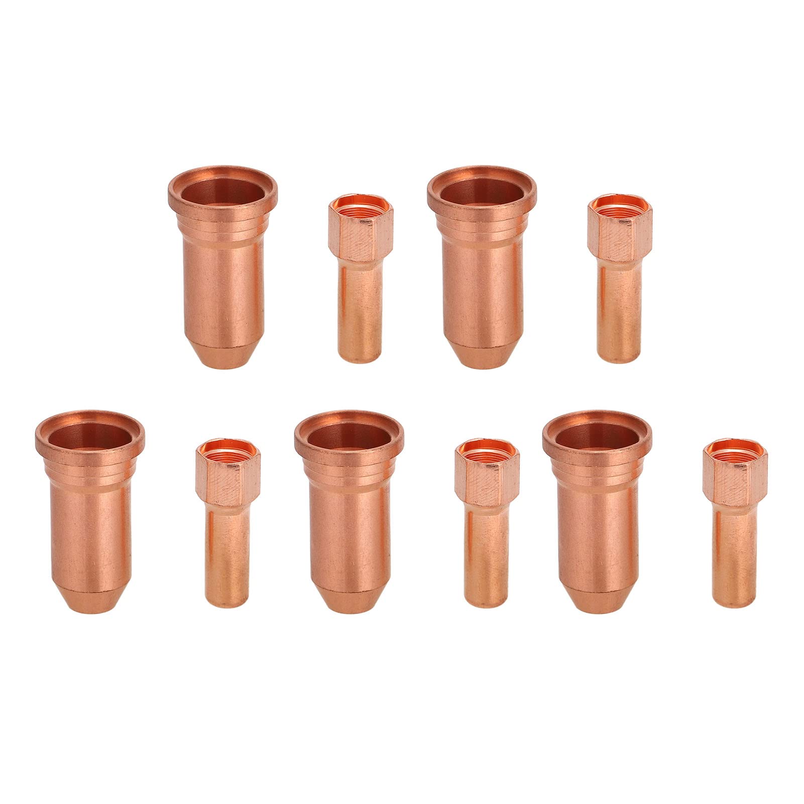 Respicefinem 10Pcs Plasma Cutting Torch Consumables Cutter Electrode Tip 0059in 15mm Nozzle PT100 Compatible For PT80 PT100 Series Made Of Excellent Copper Material Small Size And