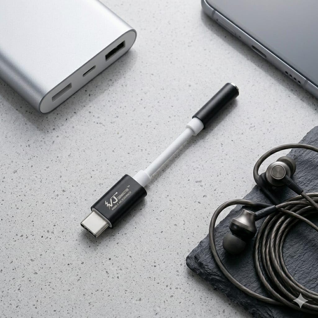 USB Type-C to 3.5mm Audio Jack Adapter Converter Cable | Headphone Compatible, Compact Design, Plug & Play, Wired Connection, Universal Fit-image-38