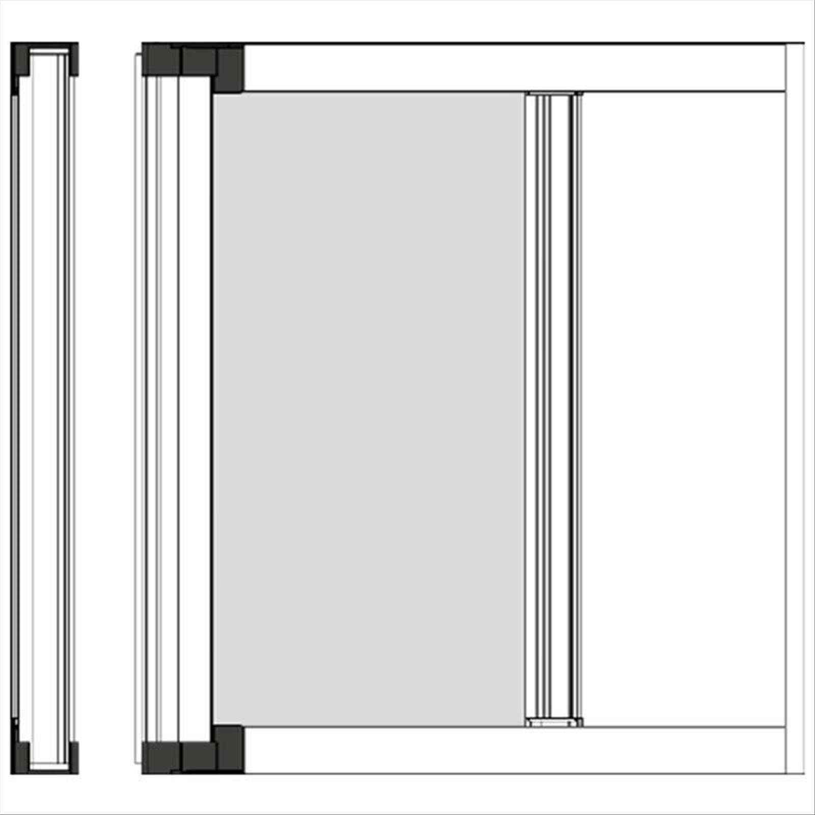 Insektenschutz-Rollo Spezial, aufrollbar, mit Kupplung für Fenster und Tür (160 x 250 cm, seitlich, weiß)