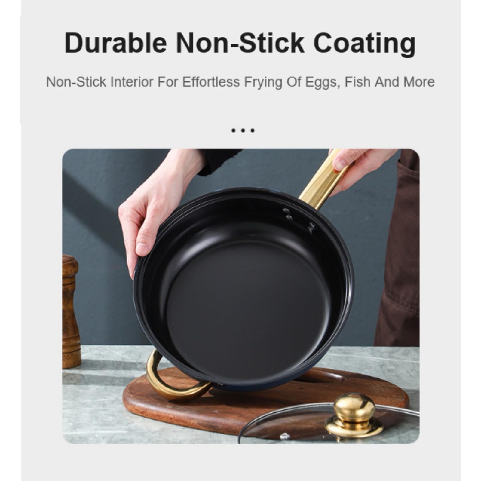 Ensemble de 12 pièces de batterie de cuisine en acier inoxydable (Couleur orange)