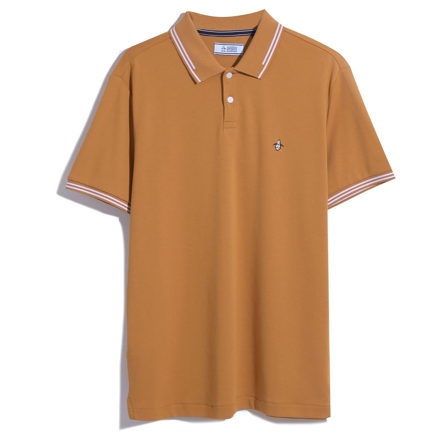 Original Penguin Men's Brown Icons Organic Cotton Tipped Polo Shirt