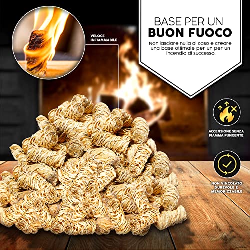 Grillas Accendifuoco Ecologico in Lana di Legno