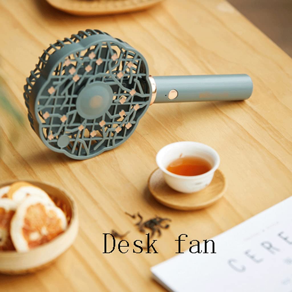 Vento Potente Ventilatore Portatile, Piccola Ventola da scrivania, Portatile USB Ventilatore con 3 velocità Vento Forte per Esterno/casa/Camera da Letto/Ufficio, Verde Super Silenzioso