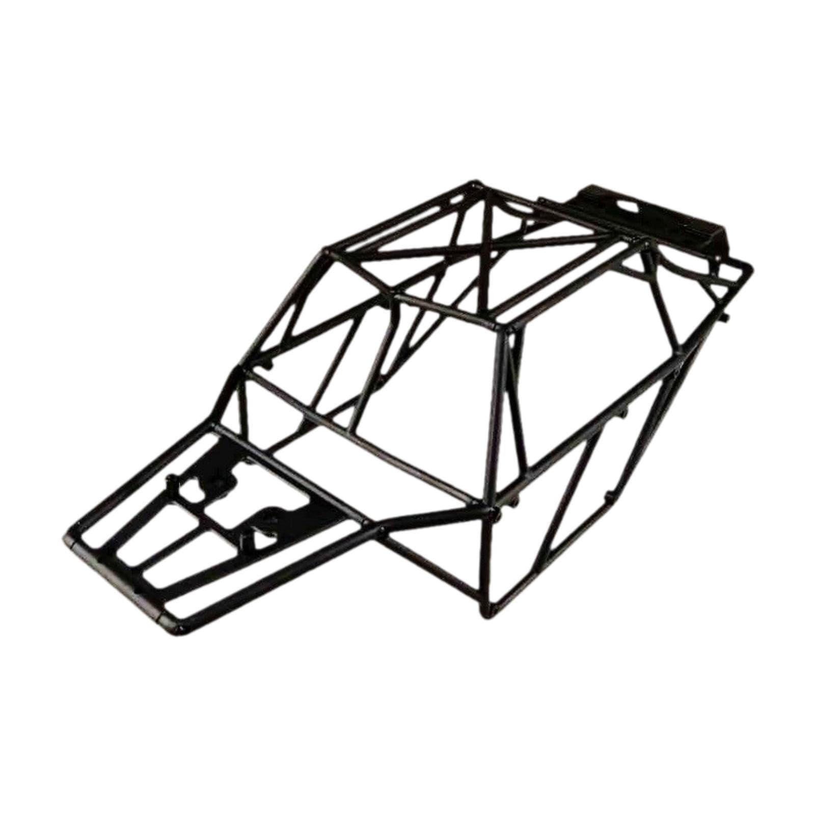 BEALIFE Châssis de voiture RC facile à installer avec arceau de sécurité et carrosserie robustes. Accessoires pour véhicules RC, châssis avec arceau sécurité pour crawler 1/10.