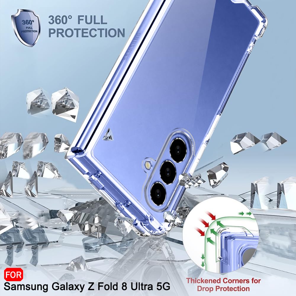 TheGiftKart Crystal Clear Back Cover Case for Samsung Galaxy Z Fold 8 Ultra 5G | 360° Protection | Shock Proof Design | Hard Back Cover Case for Samsung Z Fold8 Ultra 5G (PC & TPU, Transparent Bumper) — Amazon image 5