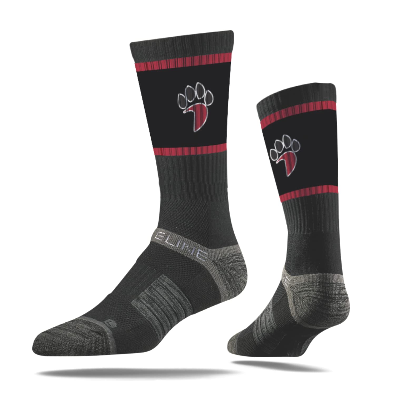 StridelineDavidson Wildcats Logo NCAA Licensed Crew Socks - Black