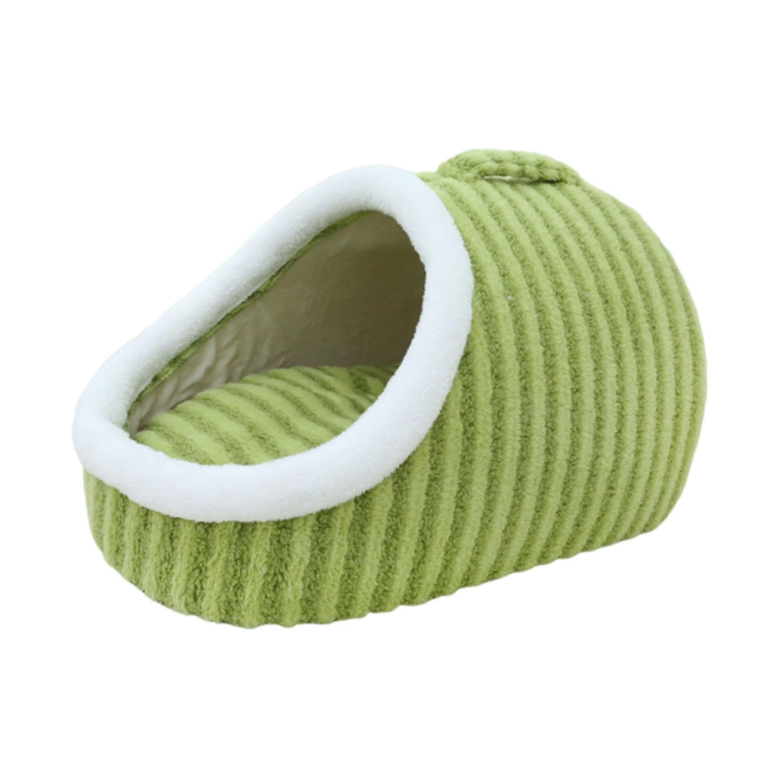 Sharplace Cama para Gatos, Cueva, Casa para Mascotas, Jaula con Asa de Transporte, Tienda de Campaña para Perros con Cojín Extraíble para Jugar, Dormir, Verde