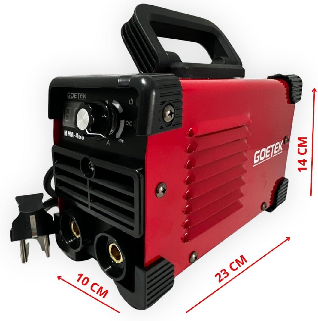 21 SHOP® Saldatrice Inverter Mini MMA 400A Ultra Compatta IGBT DC, VRD, Display LED, Saldatura ad Elettrodo e Lift TIG, Potente, portatile e maneggevole