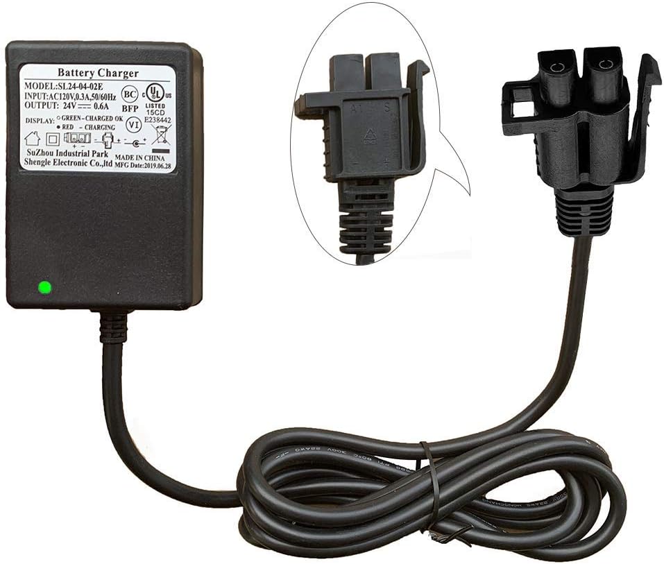 24V B Plug Kids Ride On Car Charger,24 Volt Battery Charger, for Gravedigger Monster Truck Yamaha Grizzly Riding Toy Grave Digger Ride-Ons Accessories