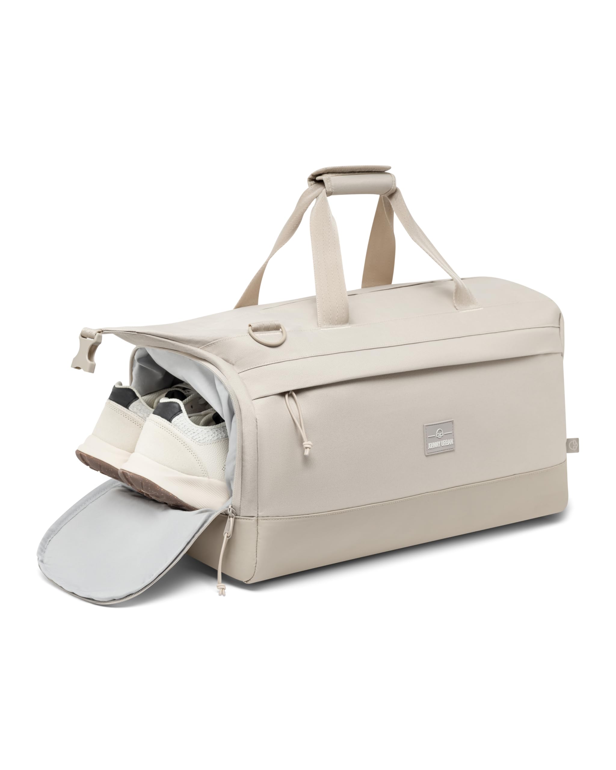 Johnny Urban Borsa da Viaggio Uomo Donna Beige - Milan - Borsa Palestra per Sport, Piscina, Padel, Calcio - Duffel Bag per Scarpe da Viaggio - 35L - Tracolla Regolabile - Idrorepellente