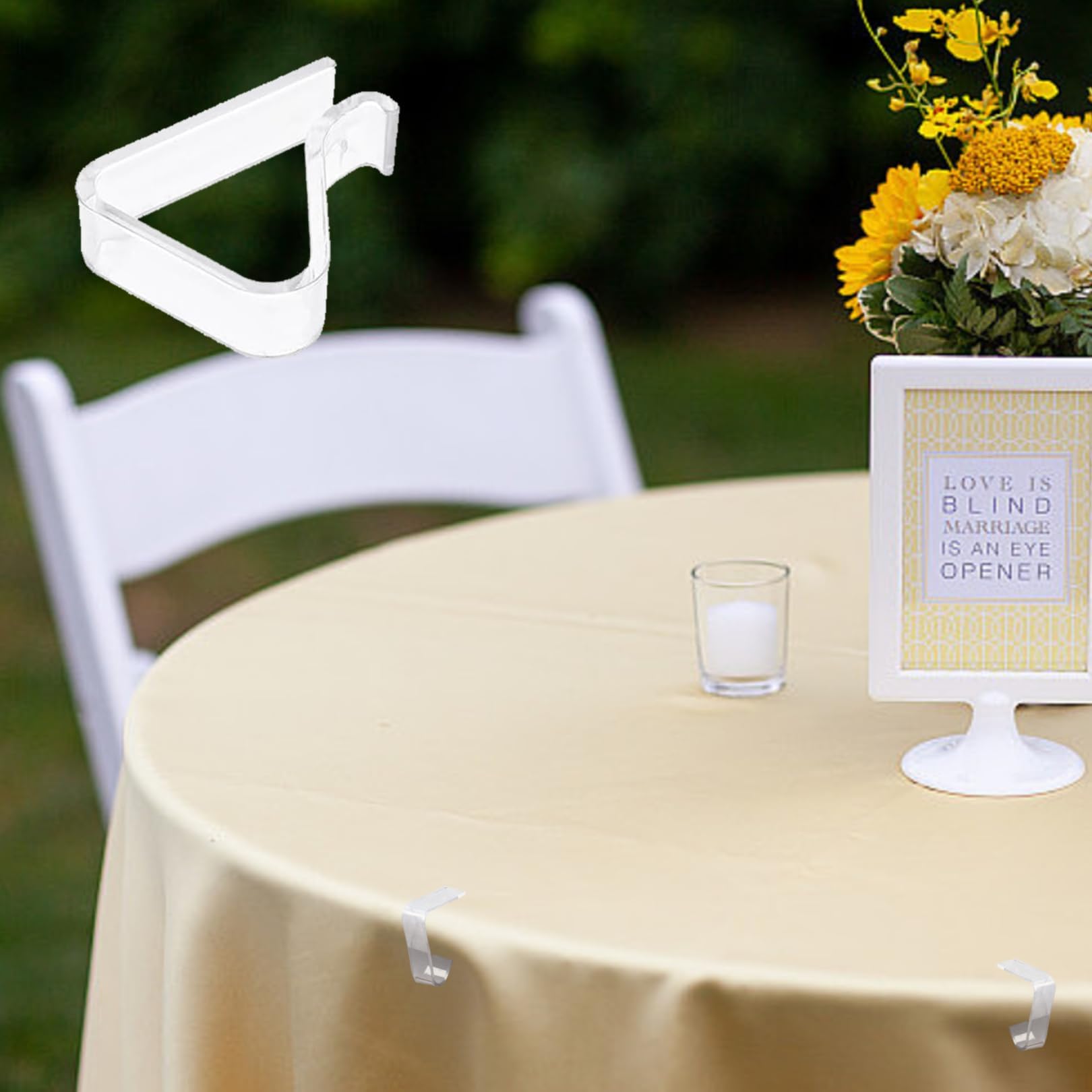 8 Stück Tischdeckenklammern,Transparent Tischklammern,Outdoor Tischtuchklammern,Kunststoff Tischdecken Klammern,Geeignet für Picknicks,Partys,Hochzeiten,Abendessen zum Befestigen von Tischdecken